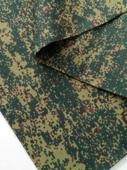 Ткань бязь плательная, рис. "Камуфляж пиксель", ширина 150 см, арт. 271