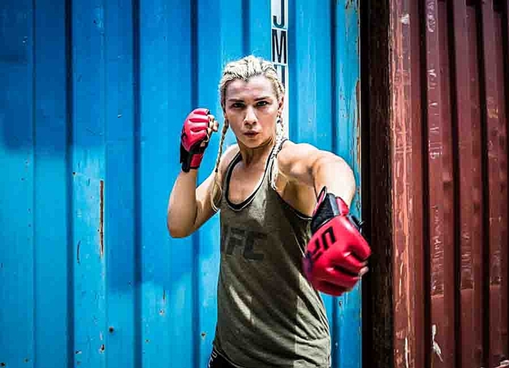 UFC Перчатки MMA для грэпплинга 5 унций чёрные S/M