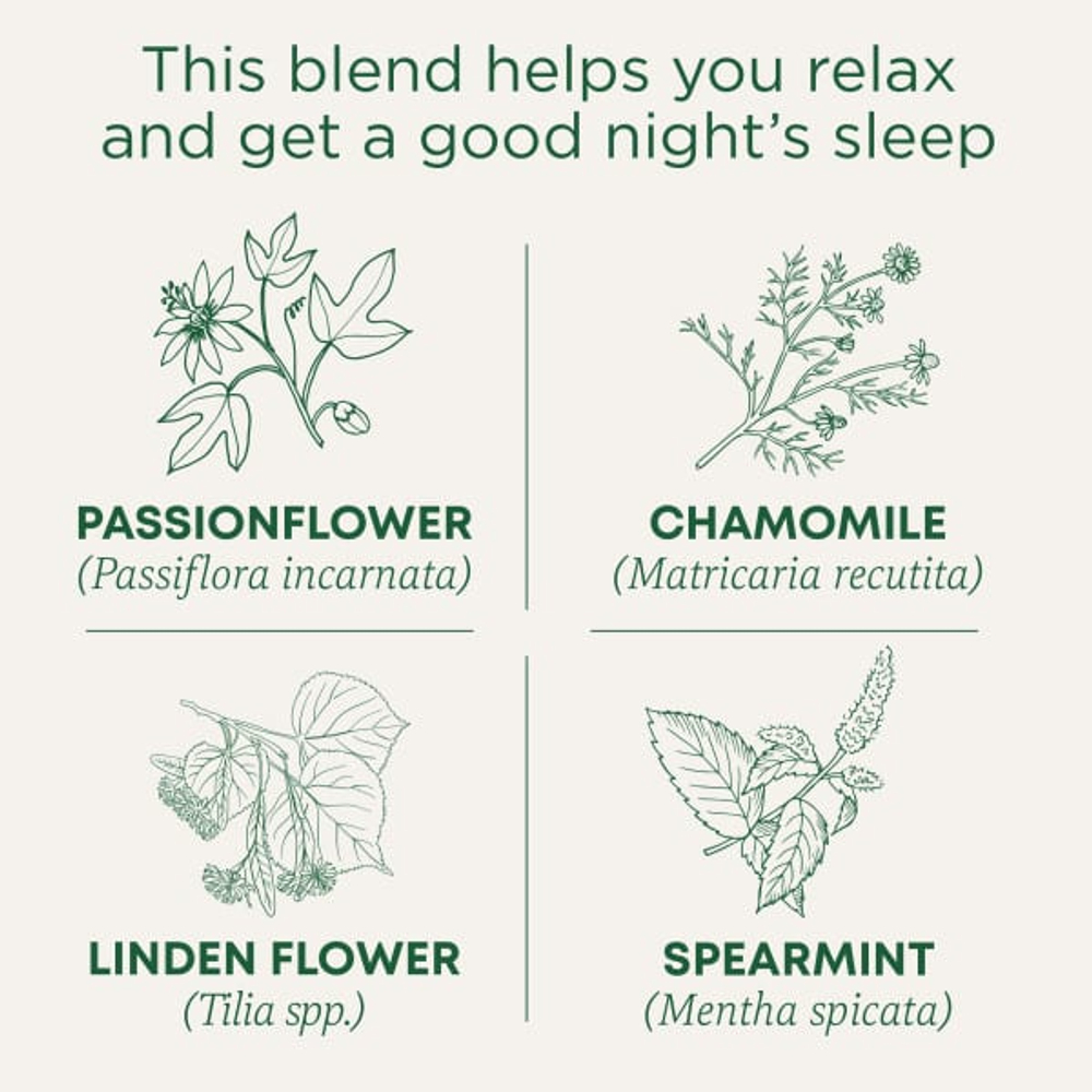 Traditional Medicinals, Organic Nighty Night®, ромашка и пассифлора, без кофеина, 16 чайных пакетиков, 24 г (0,85 унции)