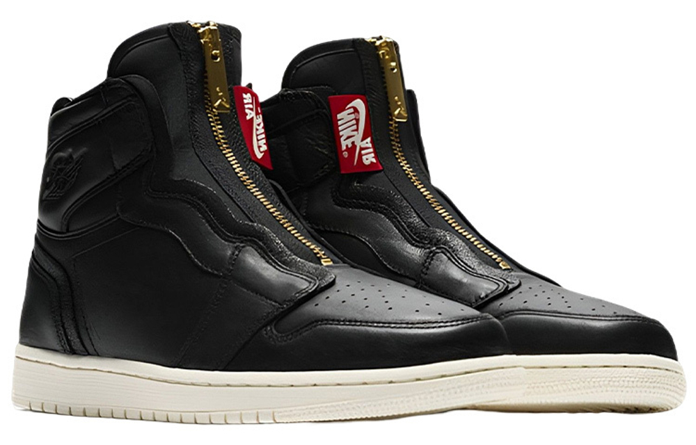 Кроссовки Jordan Air Jordan 1 Retro High Zip Black Sail (Женская размерная сетка)