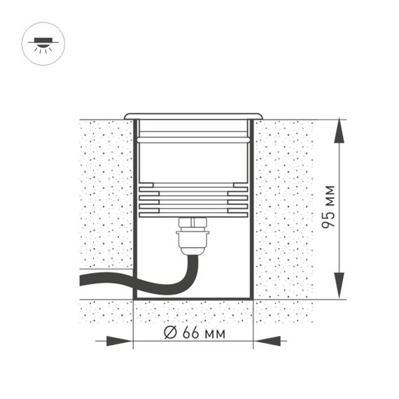 Ландшафтный светодиодный светильник Arlight LTD-Ground-Tilt-R80-9W Day4000 032213