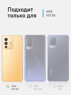 Чехол ROSCO для Vivo V23 оптом (арт. VV-V23-COLOURFUL-BLACK)
