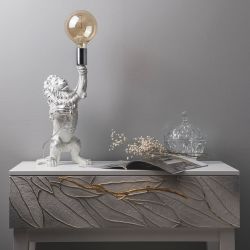 Настольная лампа Лев Ричард Белый