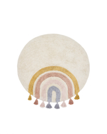 Круглый ковер Tadea 100% хлопок разноцветная радуга Ø 100 см