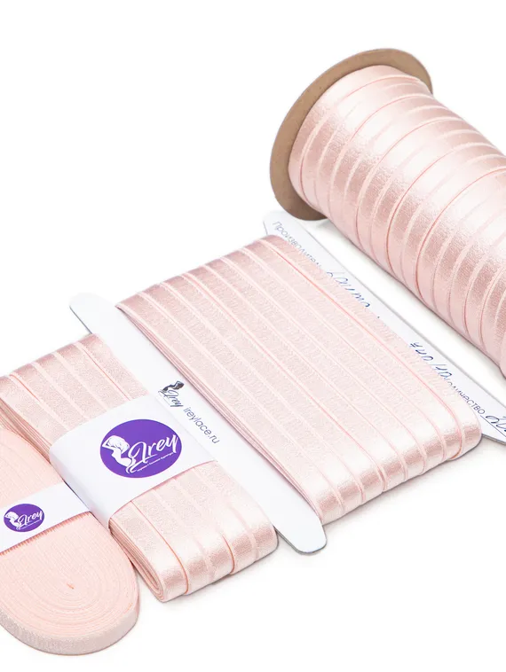 906 740/10 Бретель глянец Lauma 10 мм, пастельно-розовый 906