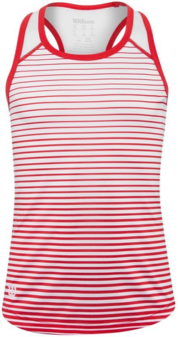 Футболка для девочки теннисная Wilson G Team Striped Tank - красный