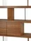 Стеллаж с ящиками Somerset 189х180 см, шпон ореха, стекло