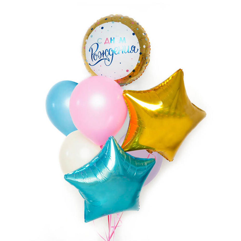 Набор шаров "Золото конфетти" 7 в 1