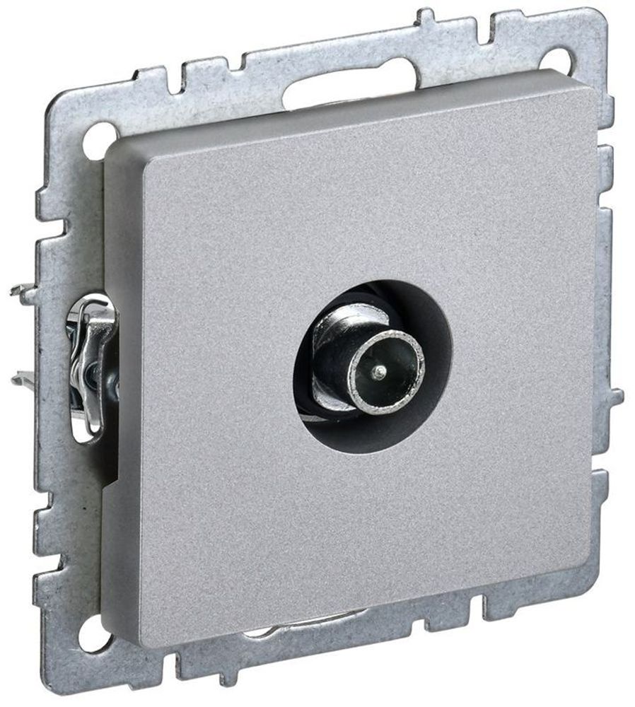 Розетка телевизионная проходная TV СП Brite РТВ10-0-БрА механизм алюм. IEK BR-A10-P-K47 Розетка телевизионная проходная TV СП Brite РТВ10-0-БрА механизм алюм. IEK BR-A10-P-K47