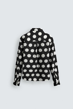 ZARA HARRY LAMBERT X DISNEY РУБАШКА В ГОРОШЕК, ЧЕРНЫЙ