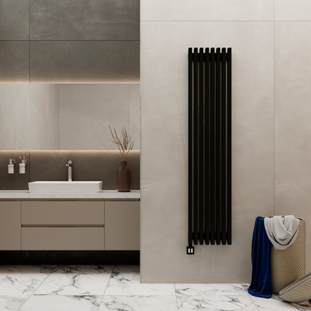 Радиатор WARMMET электрический настенный вертикальный Luxe 60VE ЧЕРНЫЙ RAL9005