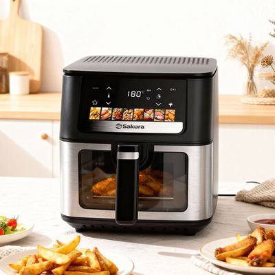 Аэрогриль 7л таймер 60 минут отсрочка старта, SA-7691BK