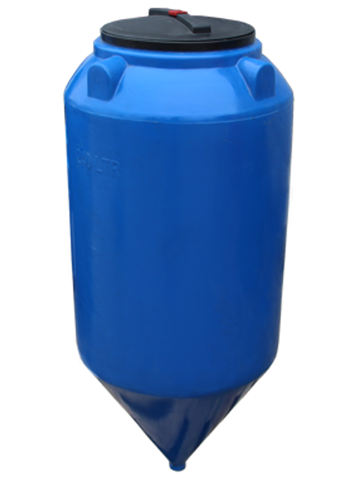 Ёмкость пластиковая пищевая STERH CONE 240 л. конусная (63x63x138см;синий) - арт.555100