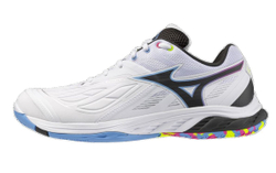 Мужские кроссовки для бадминтона/сквоша Mizuno Wave Fang 2 - white/pink tetra/all abroad