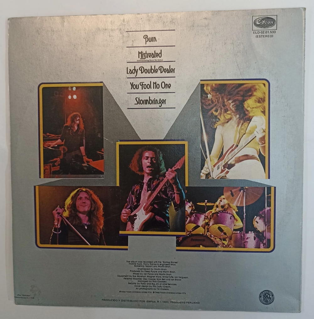 Винтажная виниловая пластинка Deep Purple Made In Europe (Peru 1977)