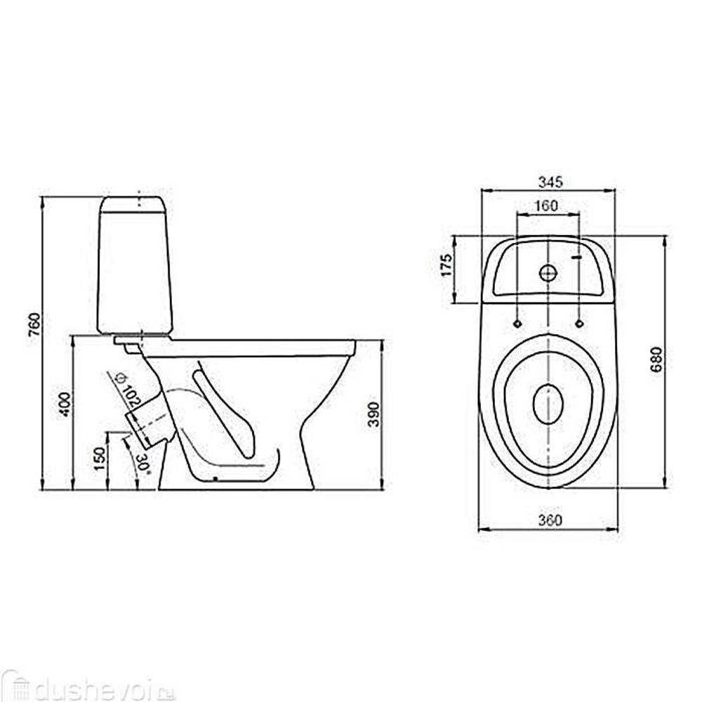 УНИТАЗ-КОМПАКТ ПРАЙМ БЕЛЫЙ 1P2054S0000BF 15997