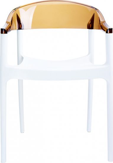 Кресло пластиковое Carmen Белое, коричневое