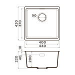 Мойка Omoikiri Kata 44-U-CA Artgranit | Карамель