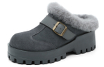 Dickies Rubber Sole Quiet Abrasion Resistant Slip Resistant Antibacterial Massage Closed Toe Slippers Women"s Gray