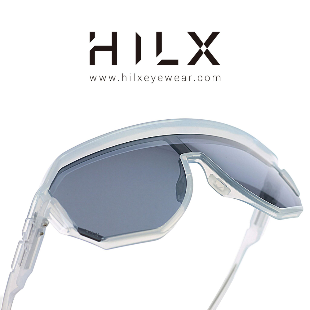 Спортивные очки HILX Newblood Shiny Crystal Grey / Black Mirror Lens