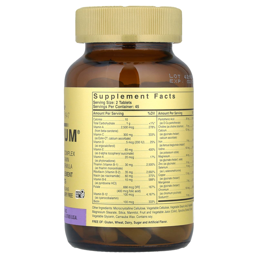 Solgar, Omnium®, комплекс фитонутриентов, мультивитаминная и минеральная добавка, 90 таблеток