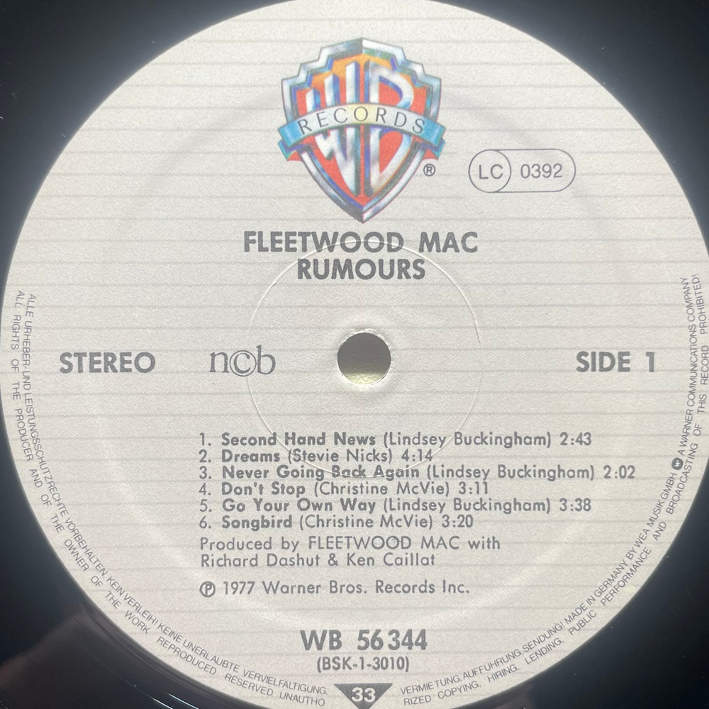 Fleetwood Mac ‎– Rumours (Скадинавия)