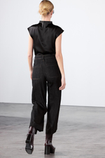 Джинсы wide leg с высокой посадкой — zw collection