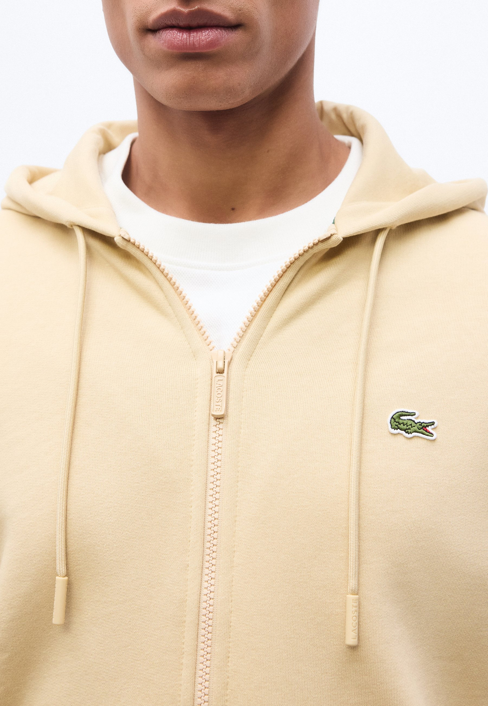 Lacoste Толстовка на молнии - просо / песок