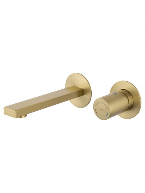 Смеситель для раковины встраиваемый WONZON & WOGHAND, Брашированное золото (WW-105-BG)