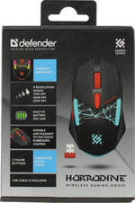 Defender Horrodine Wireless Gaming Mouse <GM-237> (RTL)  USB 6btn+Roll  <52237>