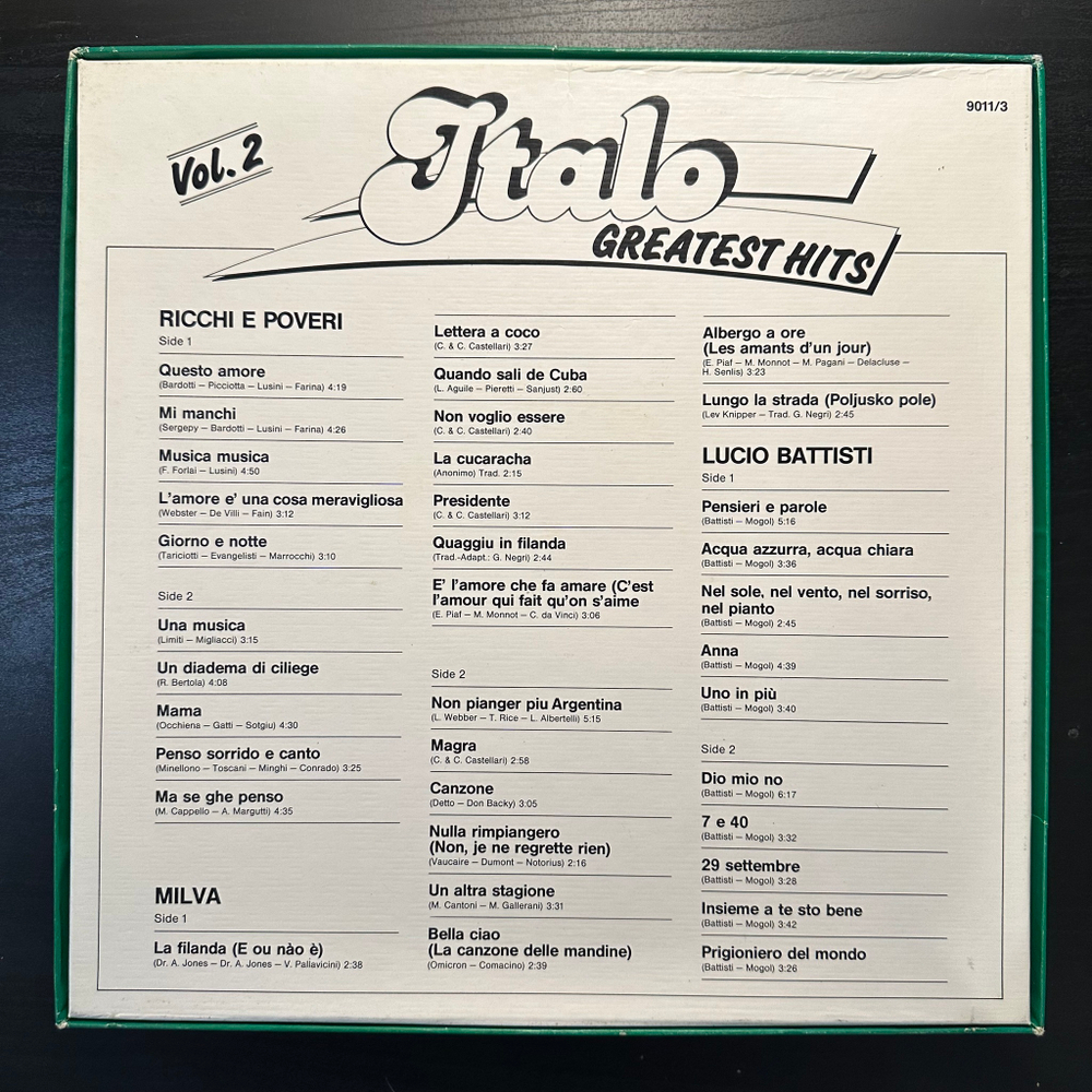 Сборник Italo Greatest Hits Vol. 2 3LP (Италия 1982г.)