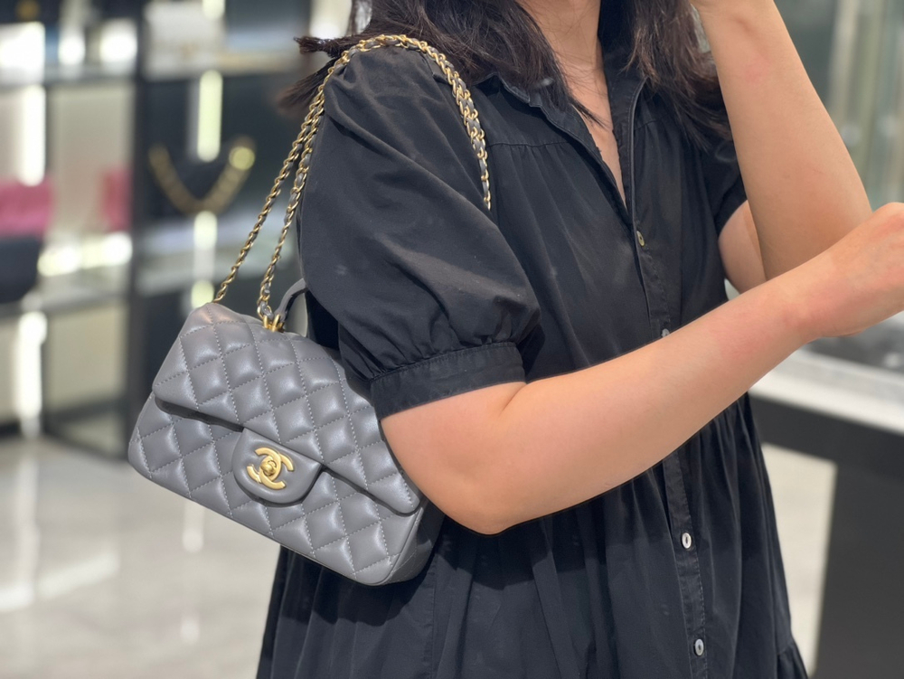 Chanel Mini Flap Bag with Top Handle 20 cm