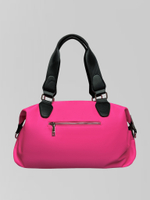 Сумка текстильная GS604 на молнии с металлическим значком однотонная и ремешком в комплекте