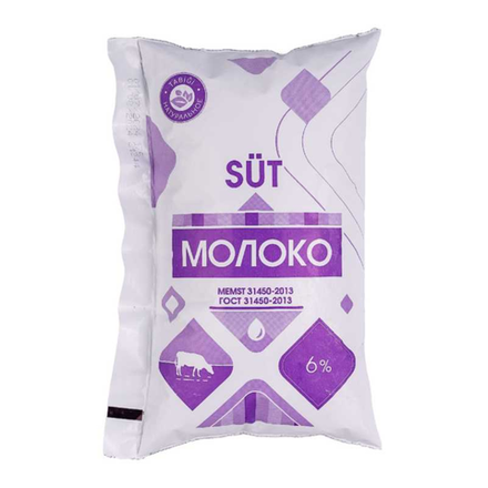 Молоко SUT 6% 900 мл тфа