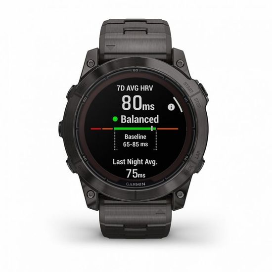 Умные часы Garmin FENIX 7X PRO Sapphire Solar Edition Титановый угольно-серый корпус с DLC-покрытием и титановым браслетом
