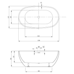 Акриловая ванна ABBER AB9263-1.5 белая