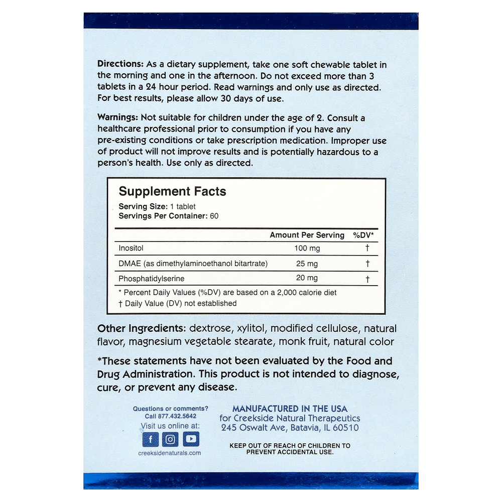 Creekside Natural Therapeutics, Children's Focused Mind Jr.™, апельсиновый крем, 60 таблеток EZ-Melt®