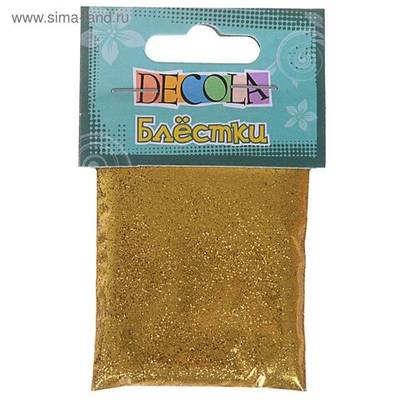 Декор блёстки ЗХК Decola 0.3 мм, 20 г, золото майя