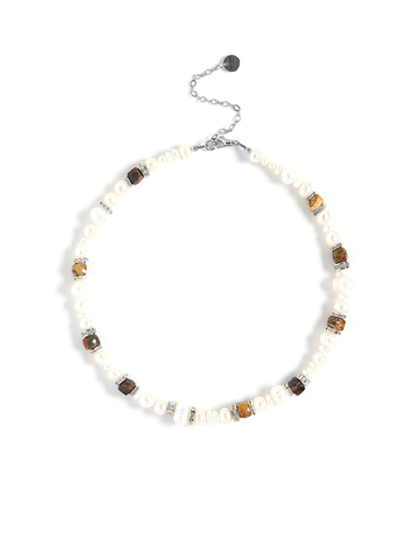 Чокер "Pearl charm" с яшмой Silver