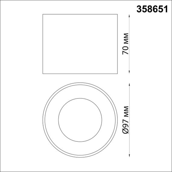 Накладной светодиодный светильник Novotech Over Patera 358651