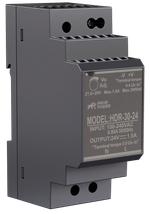 Источник питания PROMPOWER HDR-30-24, на вых. 24 В DC, 1.5А, 36Вт. Вх. 85-264В AC (120-370 В DC)
