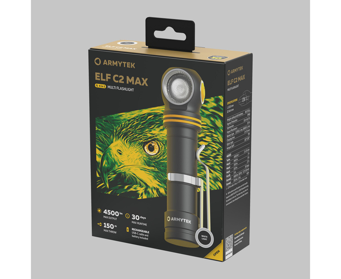 Фонарь Armytek Elf C2 Max USB-C White (F10701C)