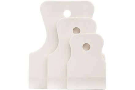 06890 Набор шпателей резиновых (белые) 3шт 40,60,80 мм