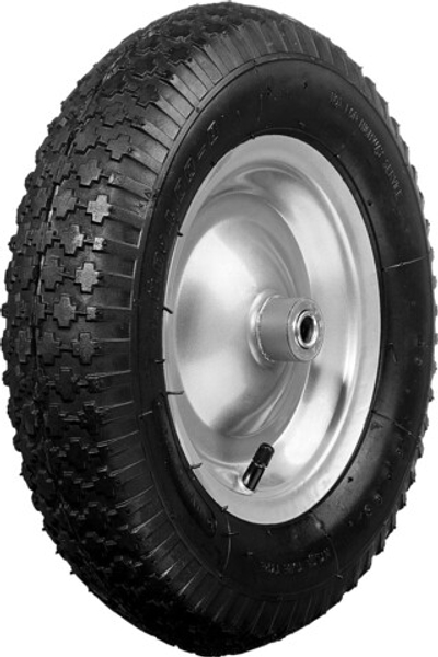 СИБИН СК-2, 4″ х 380 мм, для тачки (арт. 39904), стальной диск, пневматическое колесо (39910-2)