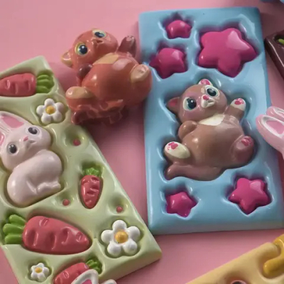 Пластиковая форма для шоколада "Кавайоки - Котик"