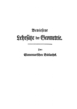 Johann Bernhard Basedows Bewiesene Grundsätze Der Reinen Mathematik. Band 2 | J.B. Basedow