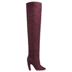 Bottega Veneta Canalazzo Over the knee Boots 10cm Women"s Burgundy