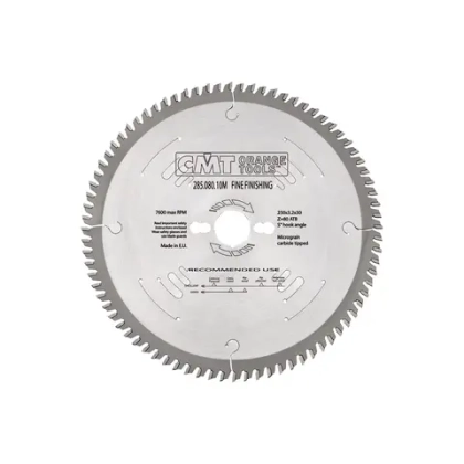 Диск пильный 250x30x3,2/2,2 ATB Z=80 CMT 285.080.10M