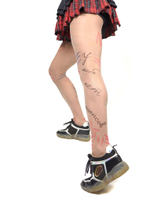 Молодежные колготки с цветными надписями (Размер: S-M-L) (Цвет: бежевый)