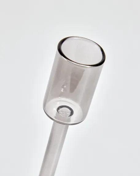 Подсвечник Zulma 25 см, серое стекло